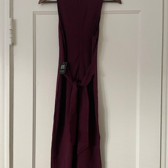Express Wrap Dress in Plum - Picture 3 of 4